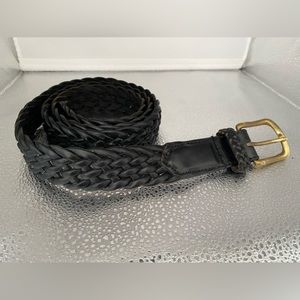 Lands End Men’s Black Adjustable Vintage Belt